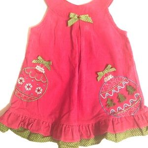 Girl’s 24m hot pink corduroy dress Rare Editions